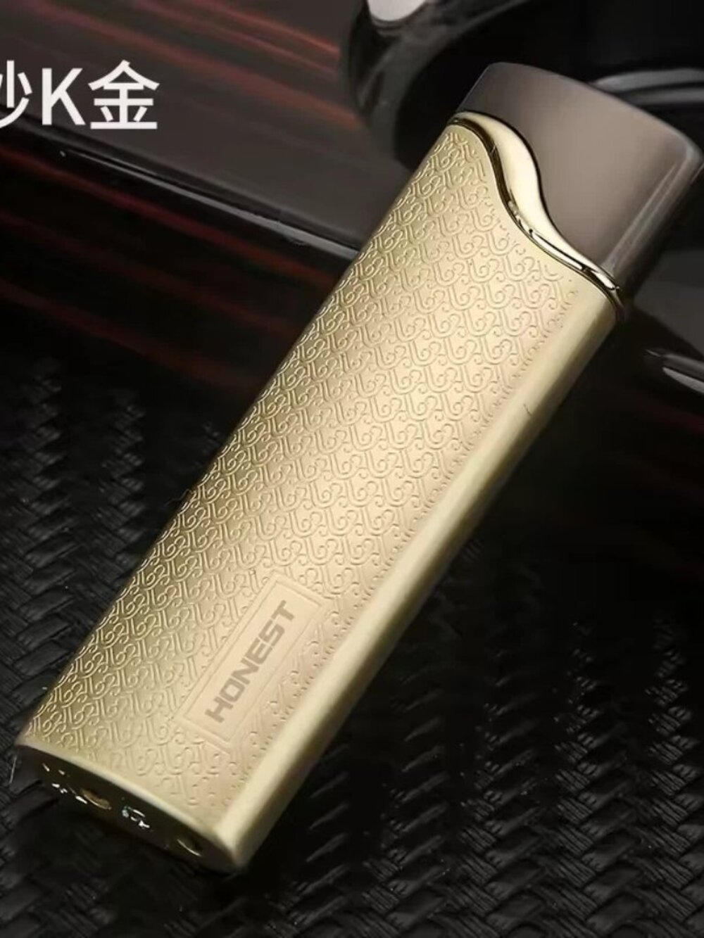 HONEST Metal Double sided Carved Windproof Red Flame Butane Gas Lighter